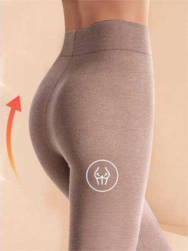 Women's Seamless Thermal Pants Chic Autumn And Winter High Waist Tight Leggings
