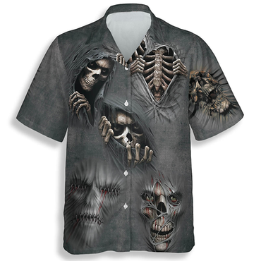 Men's Devil Devour Skull Chic Hawaiian Shirt