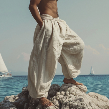 Men's Vacation Oversized Loose Chic Linen Pants