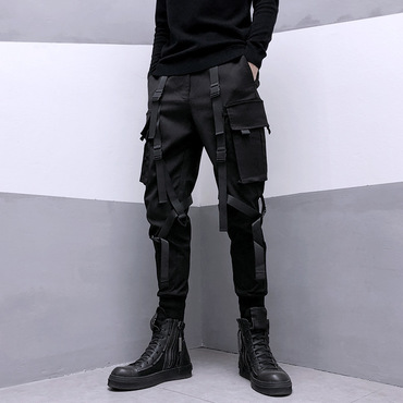Tactical Multi-pocket Streamer Paratrooper Chic Overalls Street Fashion Brand Harem Pants