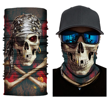 Outdoor Riding Breathable Sweat-absorbent Chic Magic Headscarf Island Skull