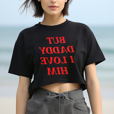 Women's Printed Cropped Top Chic T-shirt