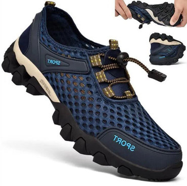 Men's Breathable Mesh Splicing Chic Non-slip Outdoor Sports Casual Shoes