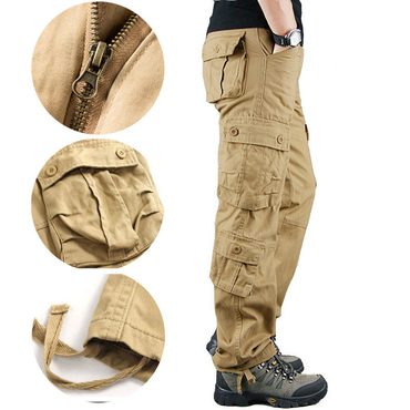 Men's Outdoor Wear-resistant Tactical Chic Multi-pocket Straight-leg Trousers