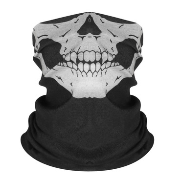 Outdoor Men's And Women's Chic Bicycle Riding Skull Print Head Scarf Face Mask Collar Windproof Sunscreen Scarf
