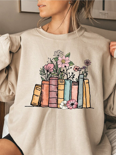 Wildflowers Book Sweatshirt Chic