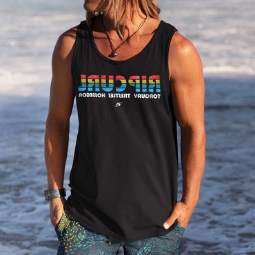 Men's Rip Curl Surf Chic Hawaii Beach Vacation Print Casual Tank Top