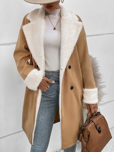 Women's Retro Fleece Lapel Chic Mid-length Woolen Coat