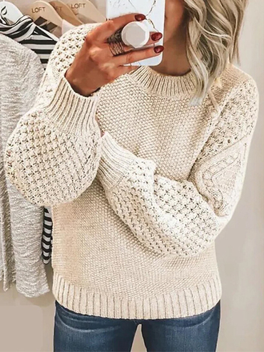 Women's Casual Jacquard Knitted Chic Sweater