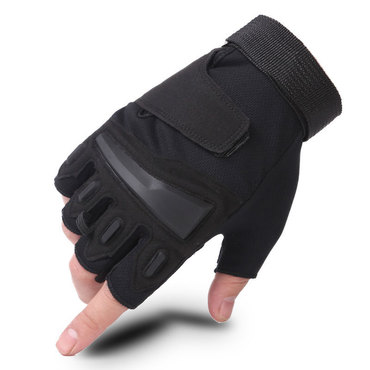 Men's Half Finger Soldier Chic Outdoor Mountain Climbing And Riding Tactical Gloves