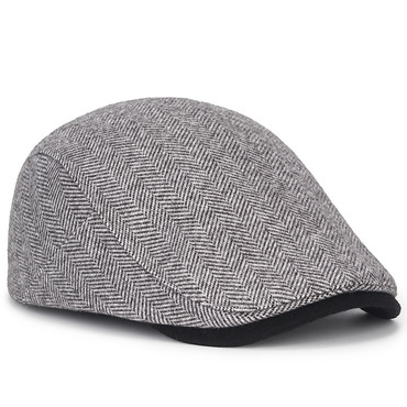 Herringbone Casual Warm Peaked Chic Cap British Retro Progressive Hat