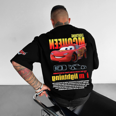 Oversize Sports Car Lightning Chic Mcqueen T-shirt