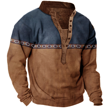 Aztec Men's Henley Chic Sweatshirt