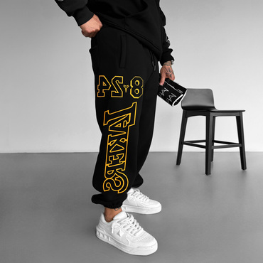 Men's Oversized Street Style Chic Basketball Print Sweatpants Number 24 Sweatpants