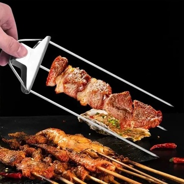 3 Way Grilling Skewers, Chic Stainless Steel Skewers For Bbq