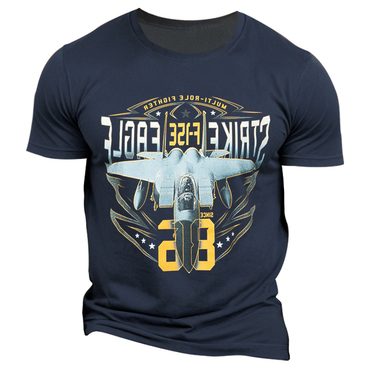 Men's Military Flight Print Chic Short Sleeved T-shirt