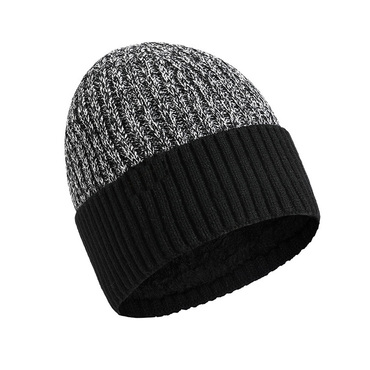Men's Double Layer Woolen Chic Hat Plus Fleece Warm Knitted Hat