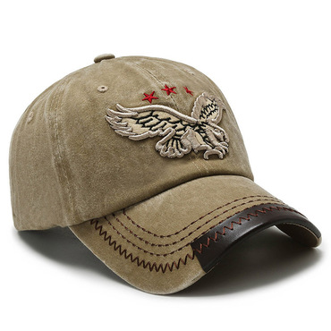 Eagle Retro Washed Embroidered Chic Sun Hat