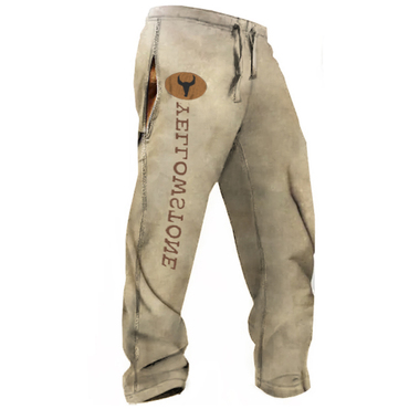 Men's Vintage Western Yellowstone Chic Casual Pants