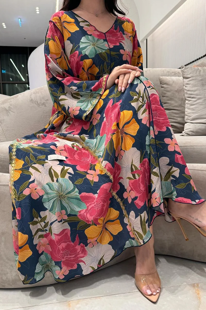 Stylish Printed Robe Chic Dress