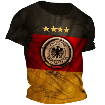 Men's Germany Trikot 2024 Chic Vintage 3d Print T-shirt