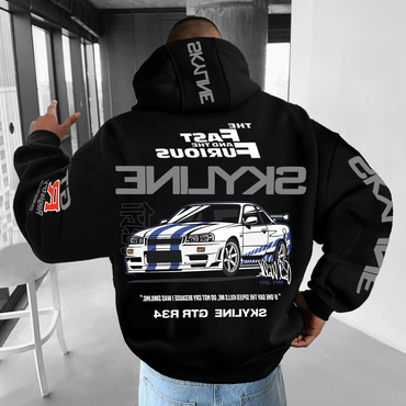 Unisex Fast And Furious Chic Tskyline Sports Car Hoodie