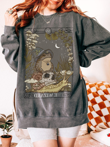 The Wizard Tarot Card Chic Comfort Sweatshirt