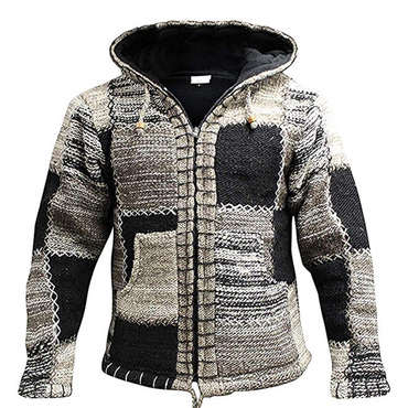 New Warm Hooded Jacket Chic Knit Sweater Sweater Men