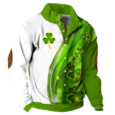 Men's St. Patrick's Day Chic Lucky Print Long Sleeve Sweatshirt