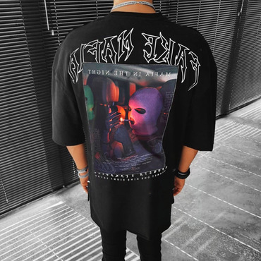 Men's Oversized Fashion Print Chic T-shirt