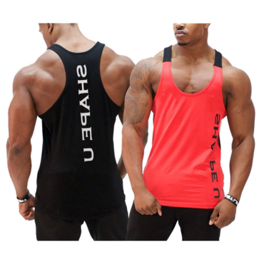 Men's Contrast Print Sports Chic Fitness Tank Top