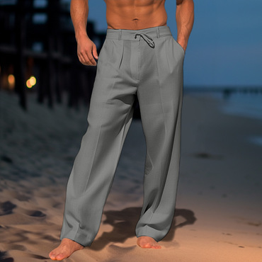 Men's Beach Holiday Linen Chic Pants