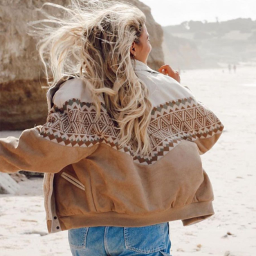 Vintage Aztec Bomber Chic Jacket