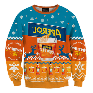 Unisex Orange Fun 3d Chic Printed Christmas Sweatshirt