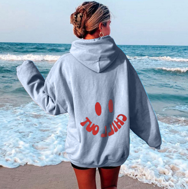 Women's Chill Out Print Chic Aesthetic Hoodie