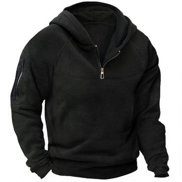 Men's Outdoor Bottoming Polar Chic Fleece Hooded Sweatshirt Jacket