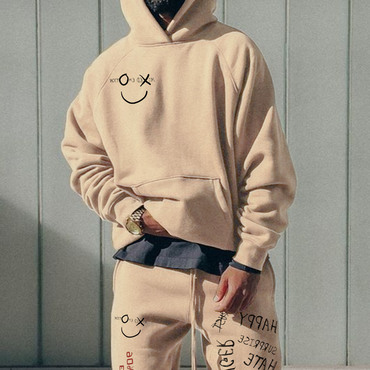 Tan 'feeling' Hoodie Chic