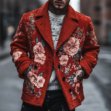 Street Fashion Casual Men's Chic Jacket Printed Jacket Coat