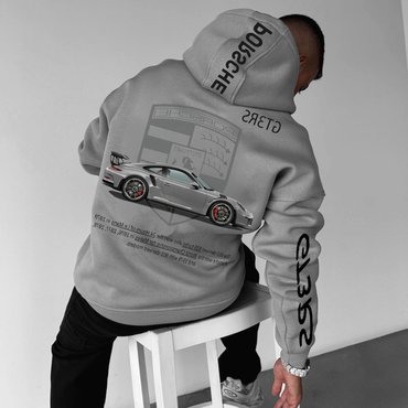 Loose Racing Print Chic Hoodie