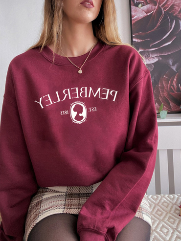 Vintage Print Crewneck Chic Sweatshirt