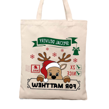 Christmas Gift Tote Bag Chic North Pole Post Canvas Bag