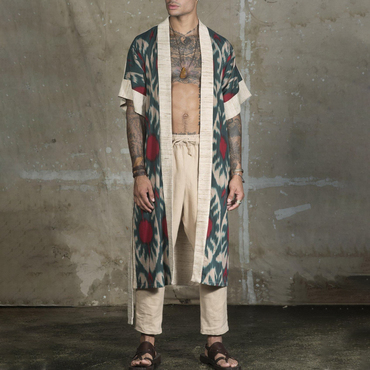 Men's Linen Bohemian Tribal Chic Kimono