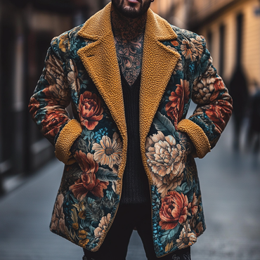 Street Fashion Casual Men's Chic Jacket Printed Jacket Coat