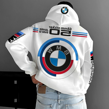 Unisex Racing Print Relaxed Chic Hoodie