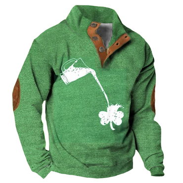 Men's St. Patrick's Day Chic Lucky Print Long Sleeve Sweatshirt