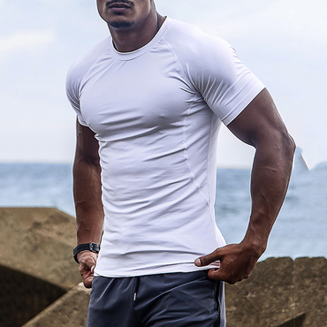 Men's Round Neck Fitness Chic T-shirt