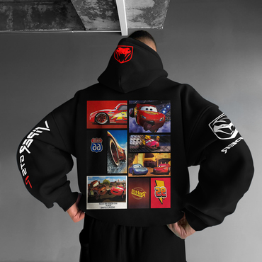 Oversize Sports Car Lightning Chic Mcqueen Hoodie