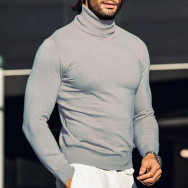 Men's Retro Casual Chic Turtleneck