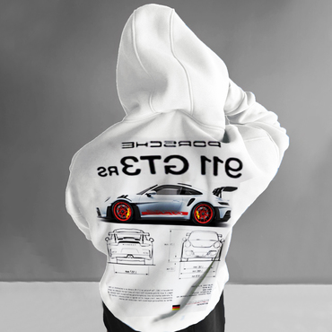 Unisex Oversized Racing Street Chic Wear Printed Hoodie