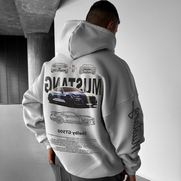 Oversized Car Graphic Unisex Chic Hoodie